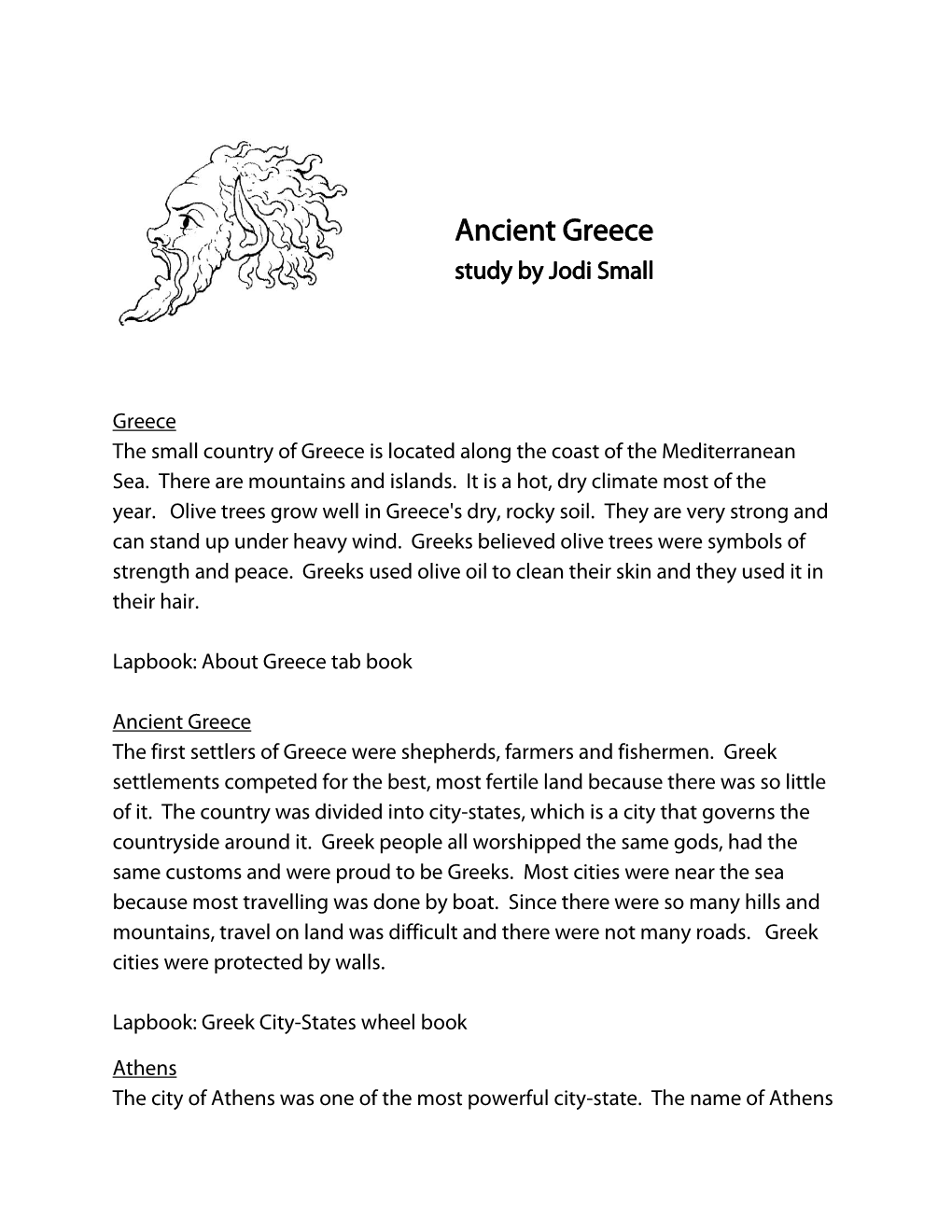 Ancient Greece Study by Jodi Small