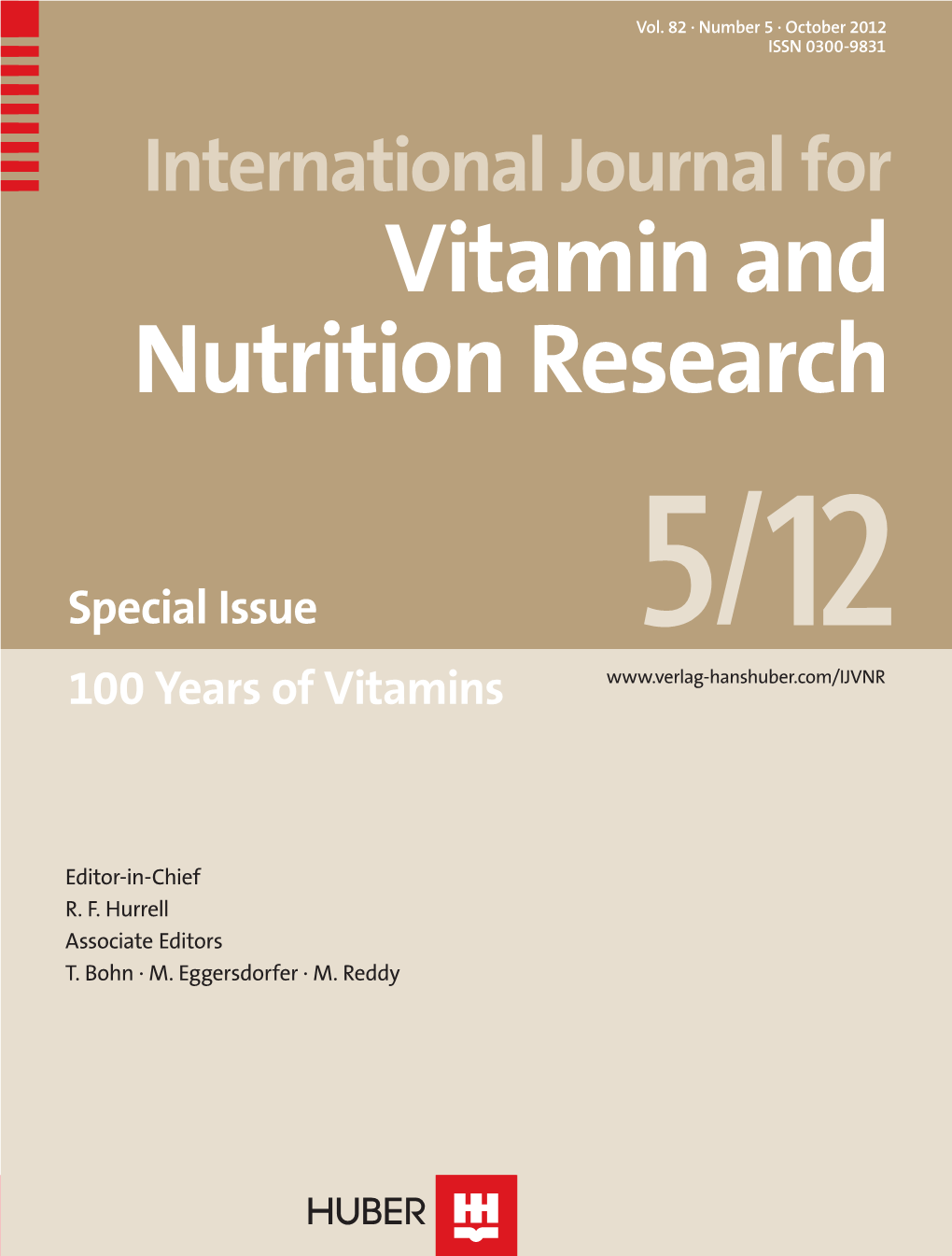 Vitamin and Nutrition Research Vol