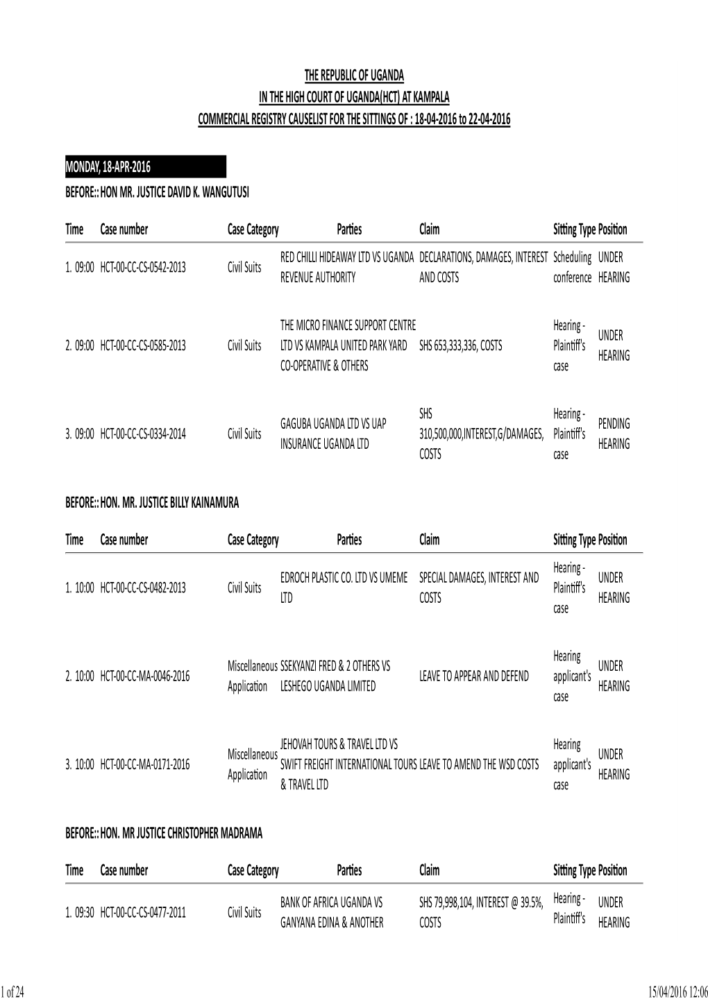 Court Case Administration System