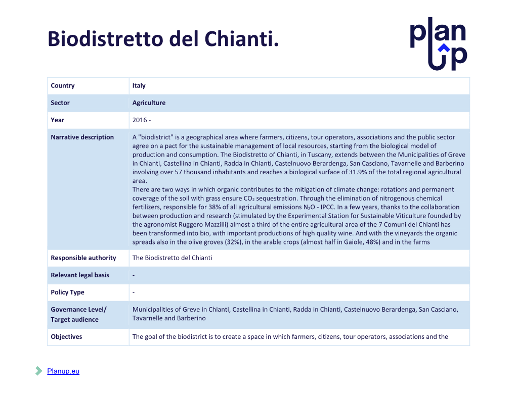 Biodistretto Del Chianti