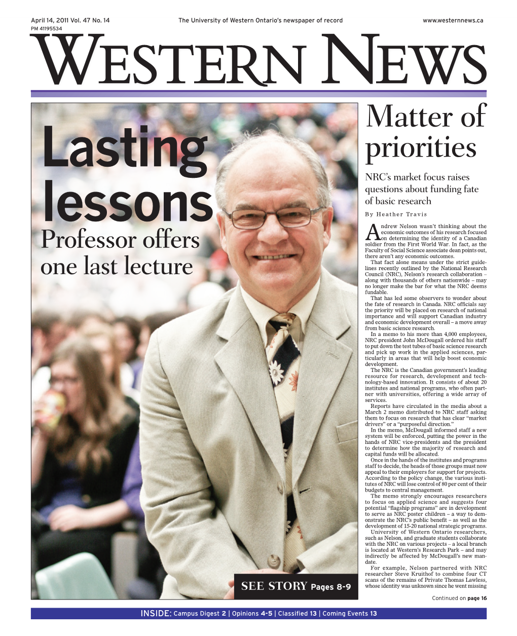 Western News, April, 2011