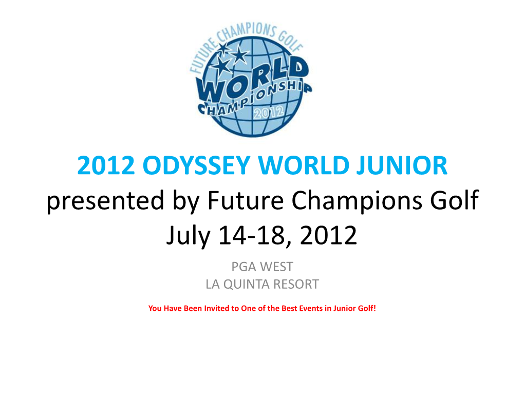 2012 Fcg World Championship