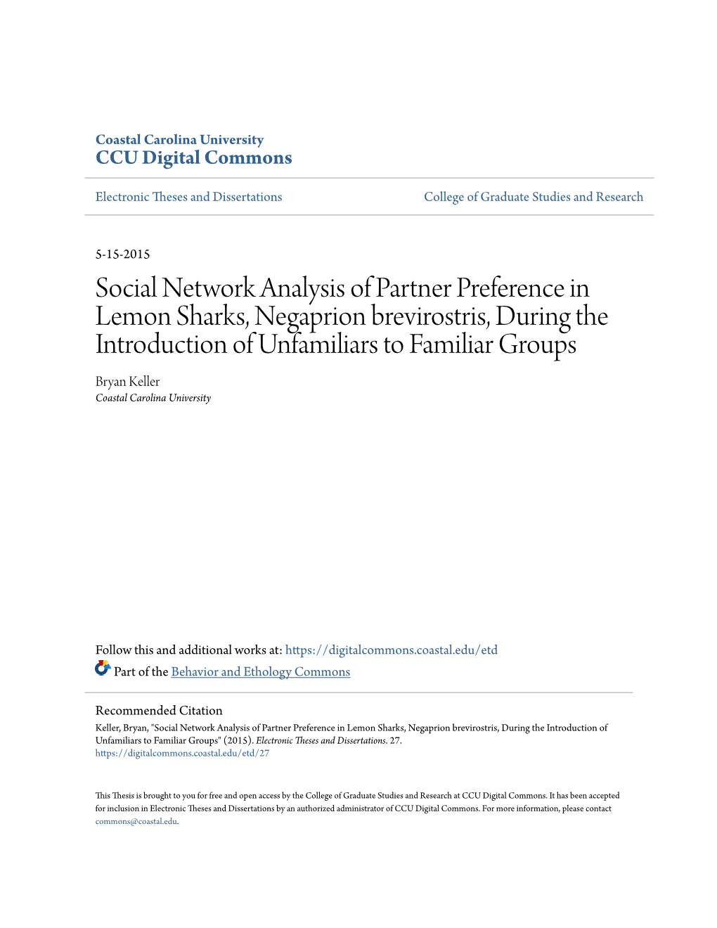 Social Network Analysis of Partner Preference in Lemon Sharks