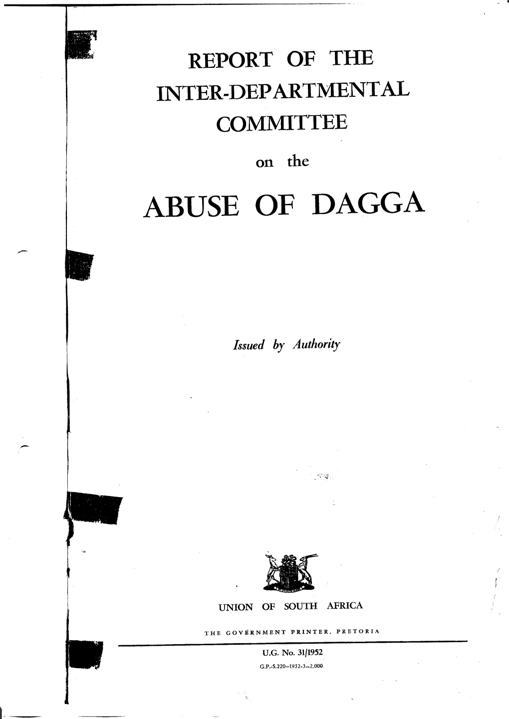 Abuse of Dagga