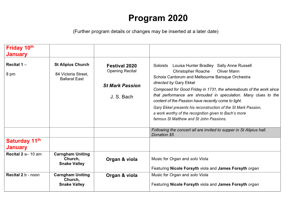 Program 2020