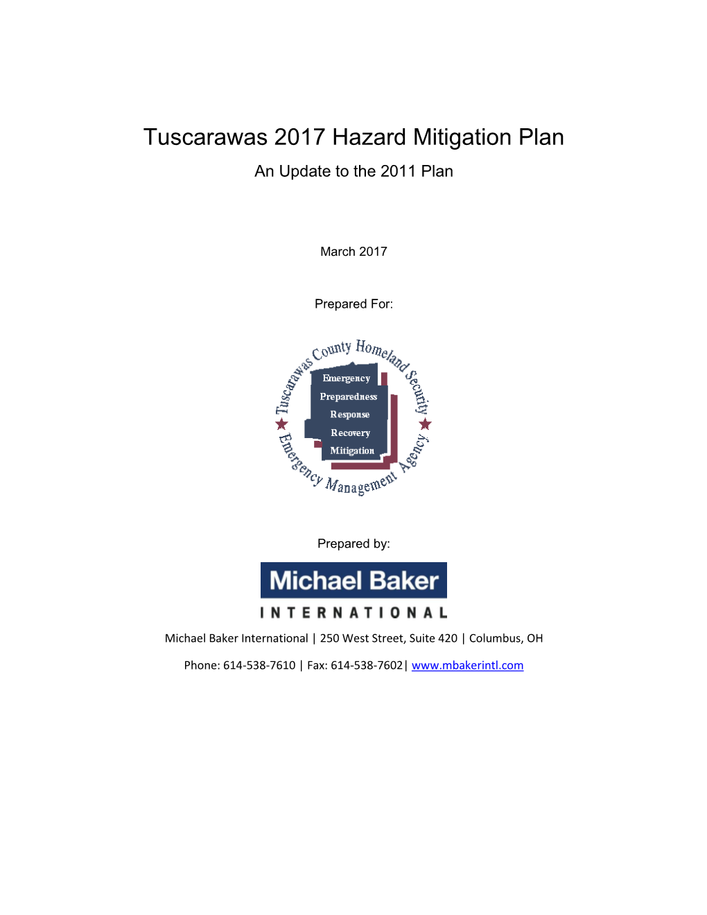 Tuscarawas 2017 Hazard Mitigation Plan