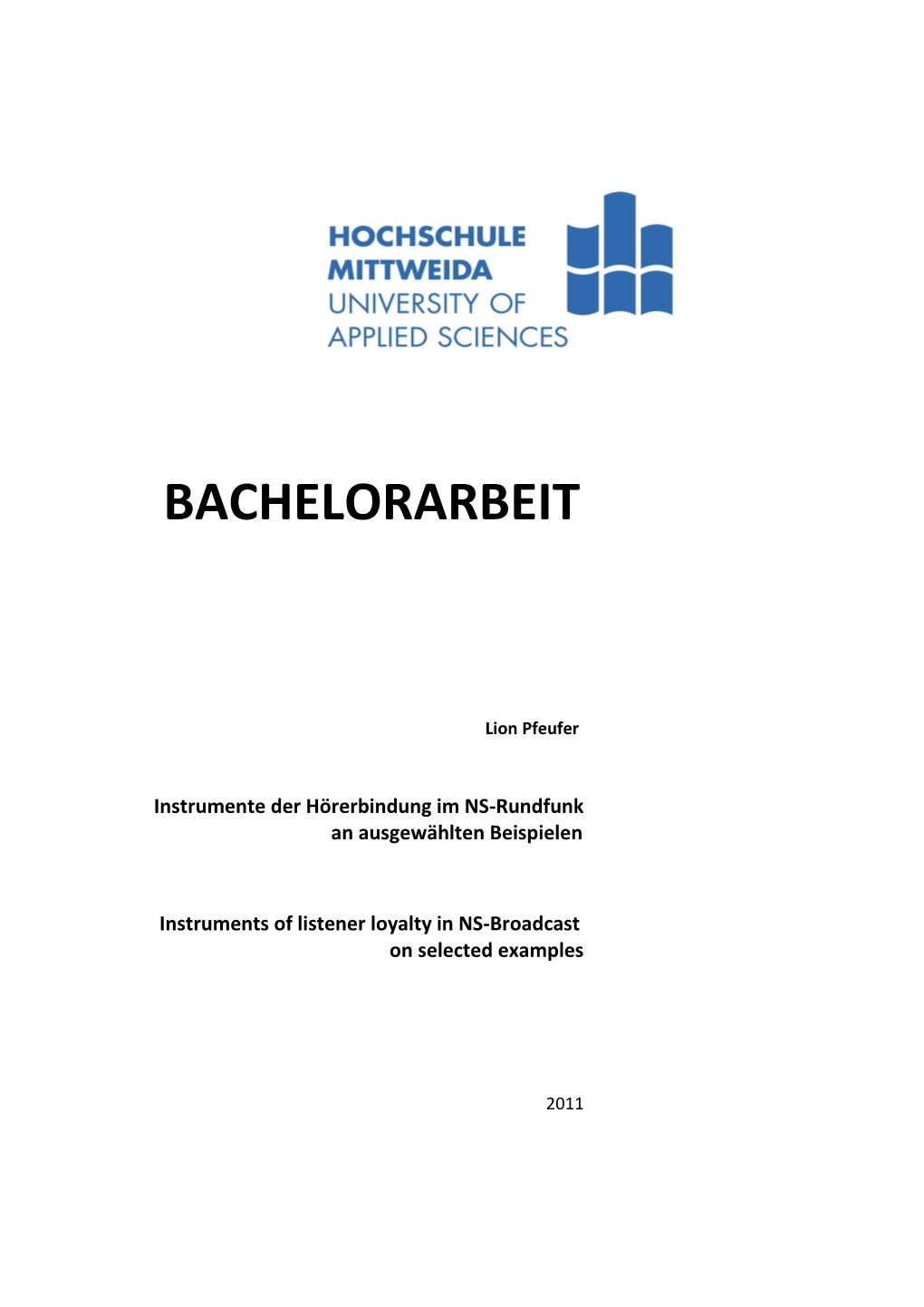 Bachelorarbeit