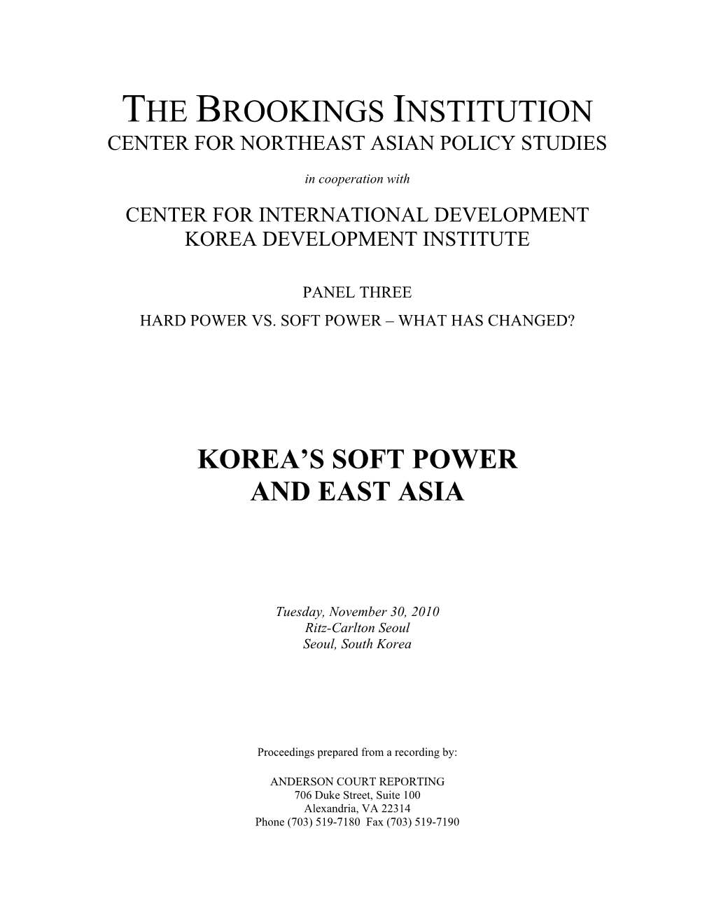 Korea's Soft Power and East Asia