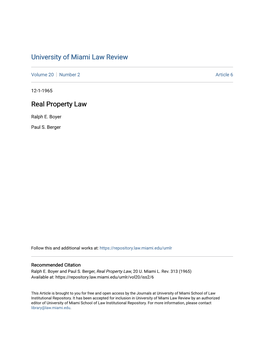 Real Property Law
