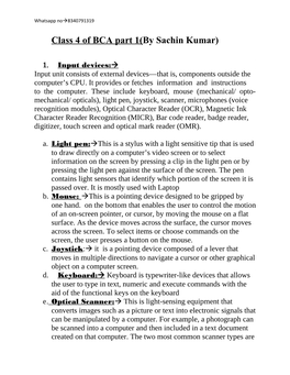 Class 4 of BCA Part 1(By Sachin Kumar)