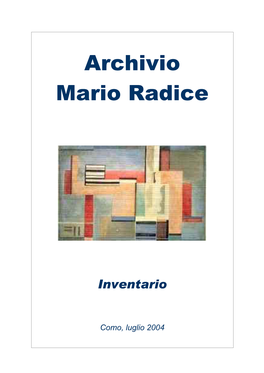 Archivio Mario Radice