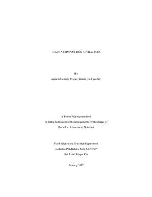 Hemp: a Composition Review Plus