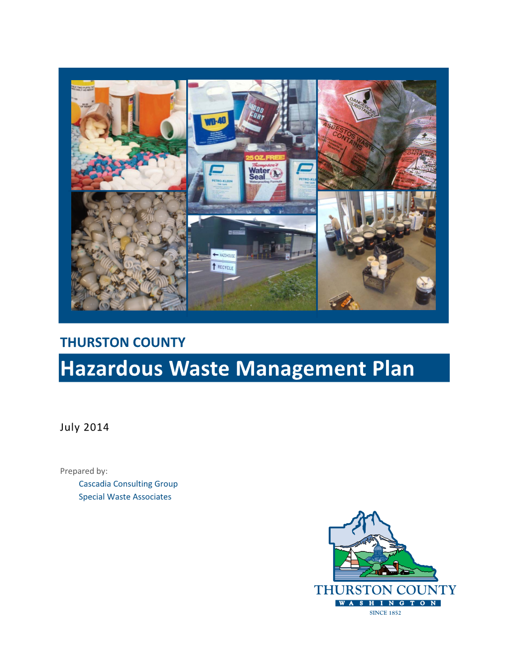 THURSTON COUNTY Hazardous Waste Management Plan