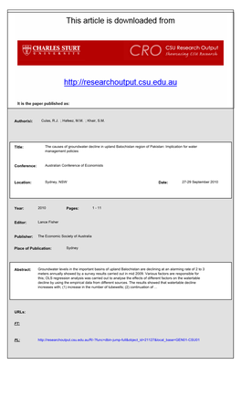 Conference: Australian Conference of Economists