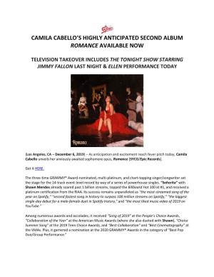 Camila Cabello's Highly Anticipated Second Album