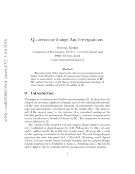 Quaternionic Monge-Ampere Equations