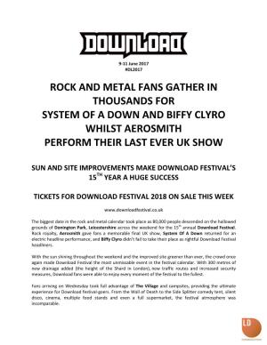 Rock and Metal Fans Gather in Thousands for System Of