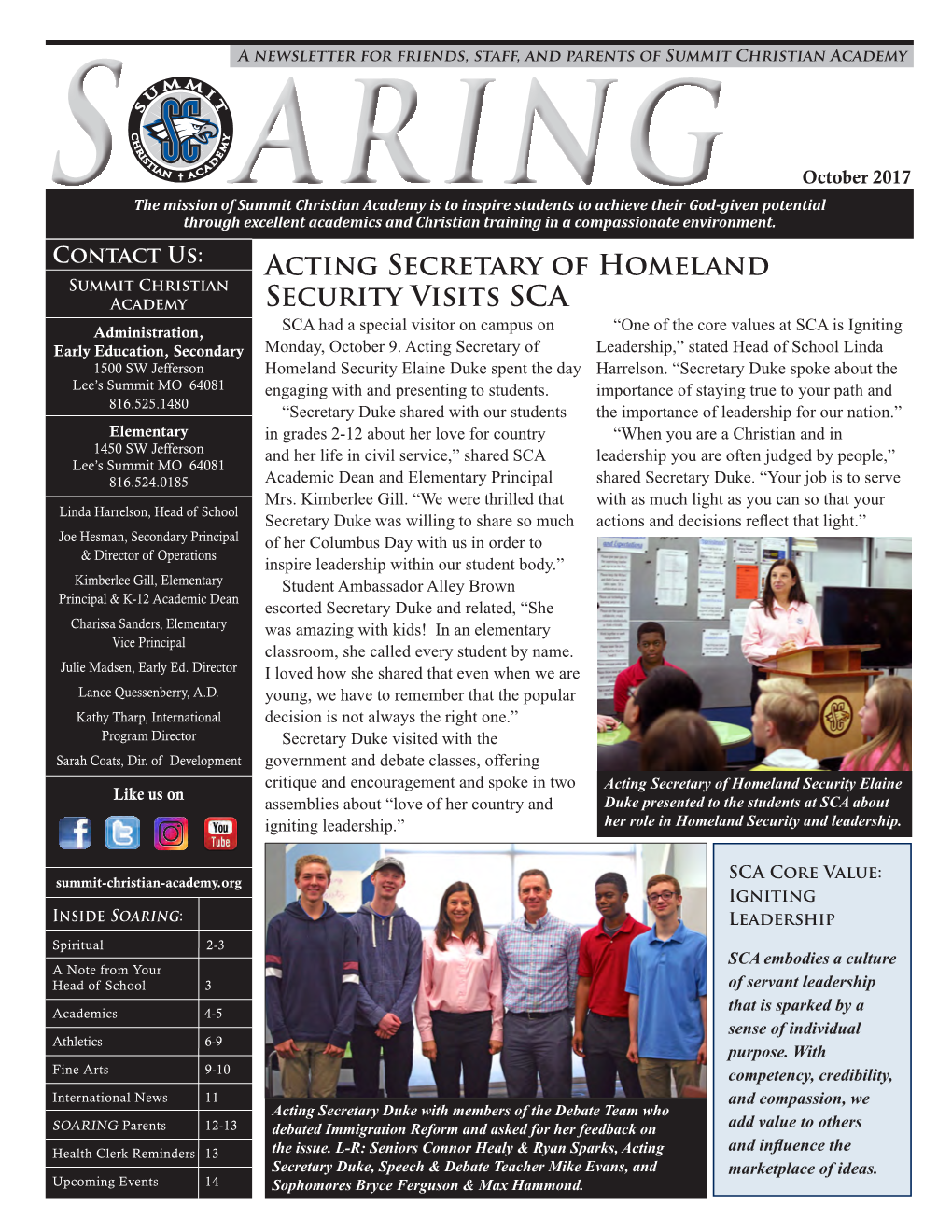 October 2017 SOARING Newsletter.Indd