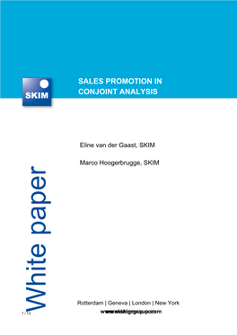 Sales Promotion in Conjoint Analysis