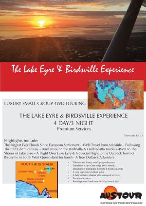 The Lake Eyre & Birdsville Experience