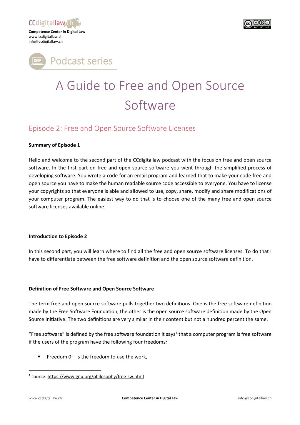 A Guide to Free and Open Source Software