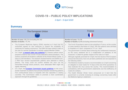 COVID-19 – PUBLIC POLICY IMPLICATIONS 2 April – 6 April 2020