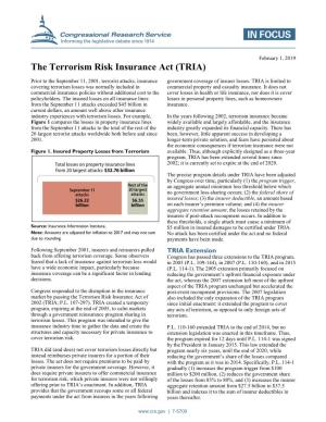 The Terrorism Risk Insurance Act (TRIA)