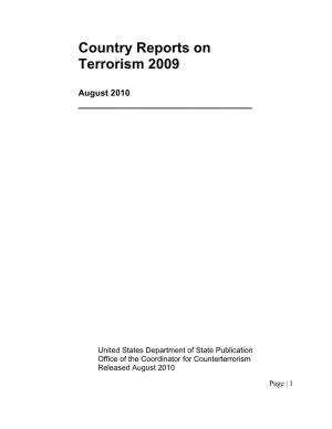 Country Reports on Terrorism 2009 (PDF)