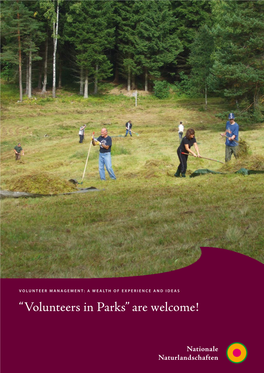 “Volunteers in Parks” Are Welcome!