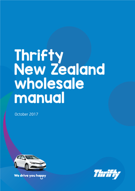 Thrifty New Zealand Wholesale Manual