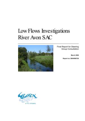 Low Flows Investigations River Avon SAC