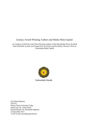 Literary Award-Winning Authors and Media Meta-Capital
