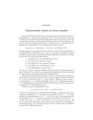 Characteristic Classes of Vector Bundles