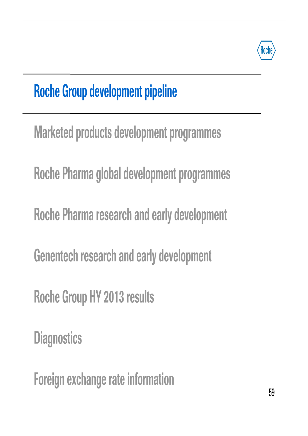 Roche Group Development Pipeline