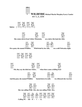 WILDFIRE-Michael Martin Murphey/Larry Cansler 4/4 1...2...1234