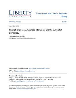 Triumph of an Idea Japanese Internment and the Survival of Democracy