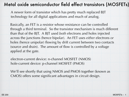 Metal Oxide Semiconductor Field Effect Transistors (Mosfets)