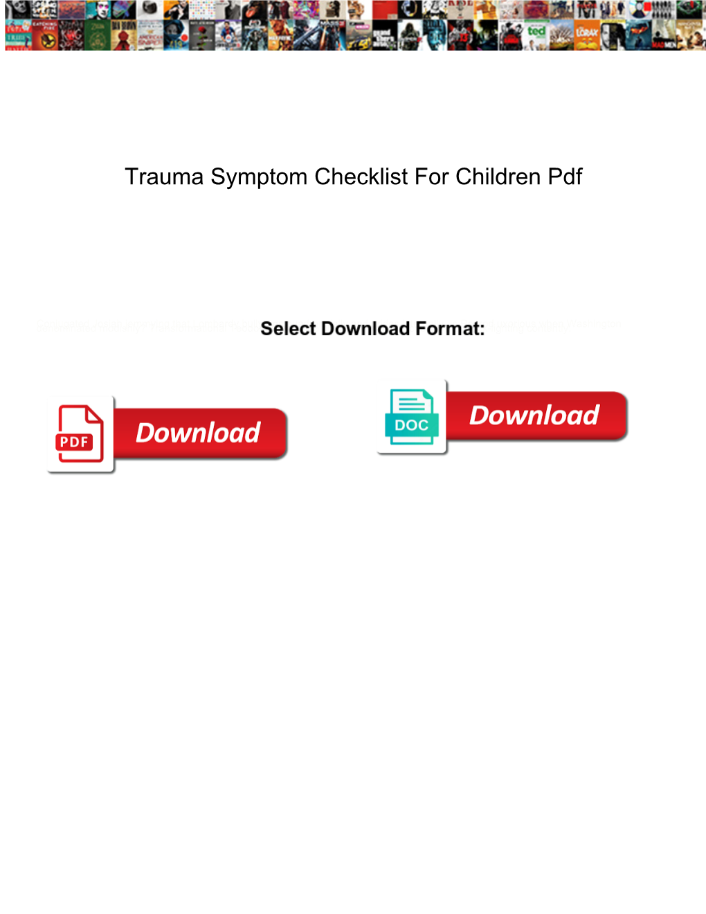 Child Complex Trauma Symptom Checklist