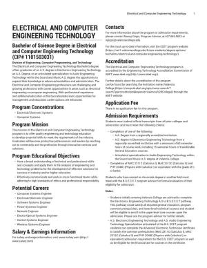 Electrical and Computer Engineering Technology 1