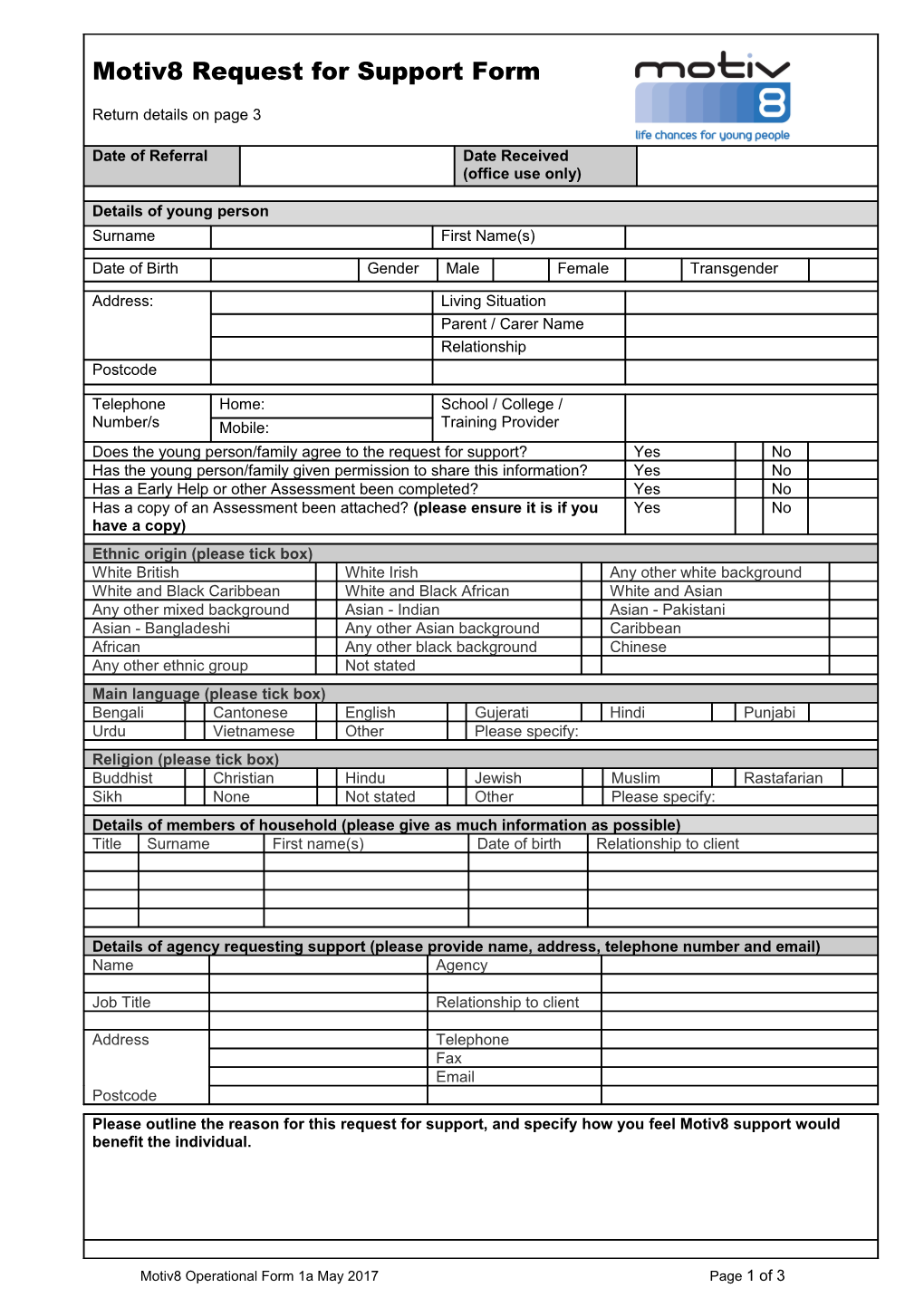 Client Referral Form A