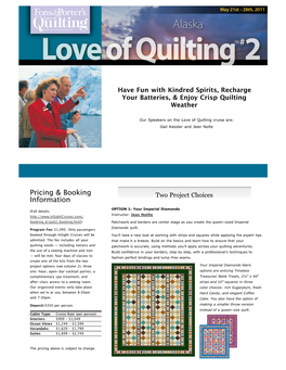 Love of Quilting™ #2 -- Brochure