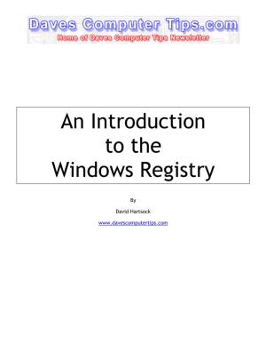 An Introduction to the Windows Registry