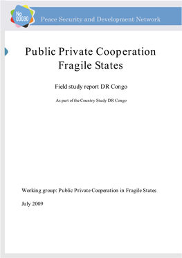 Public Private Cooperation Fragile States