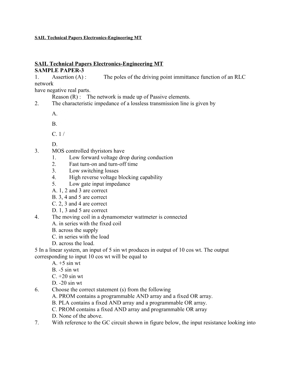 SAIL Technical Papers Electronics-Engineering MT s1