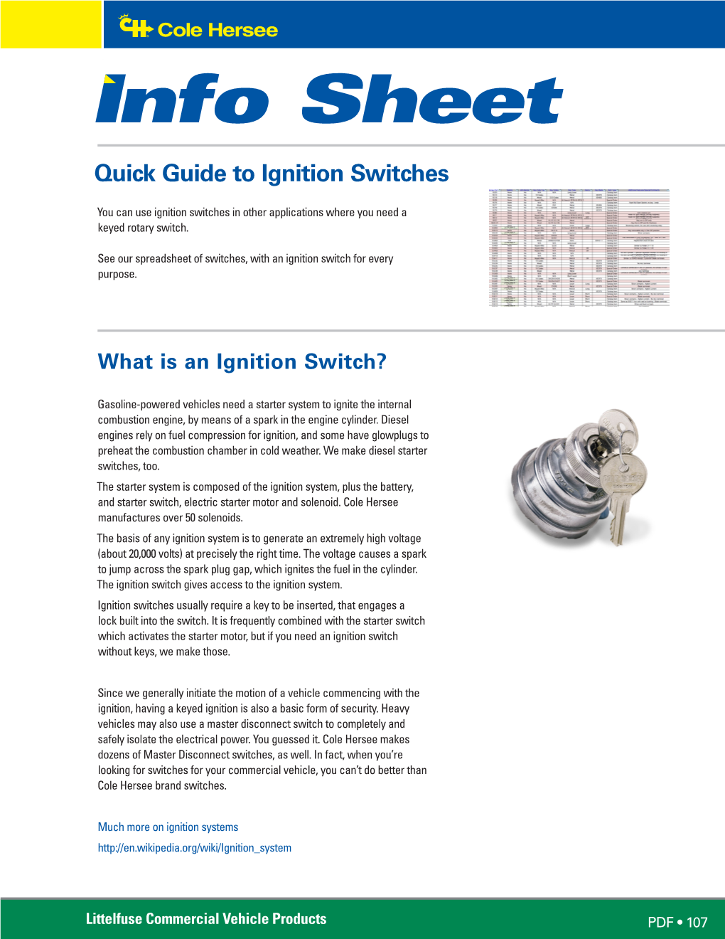 Ignition Switch Quick Guide