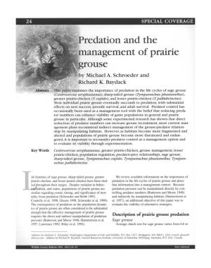 Predation and the Management of Prairie Grouse