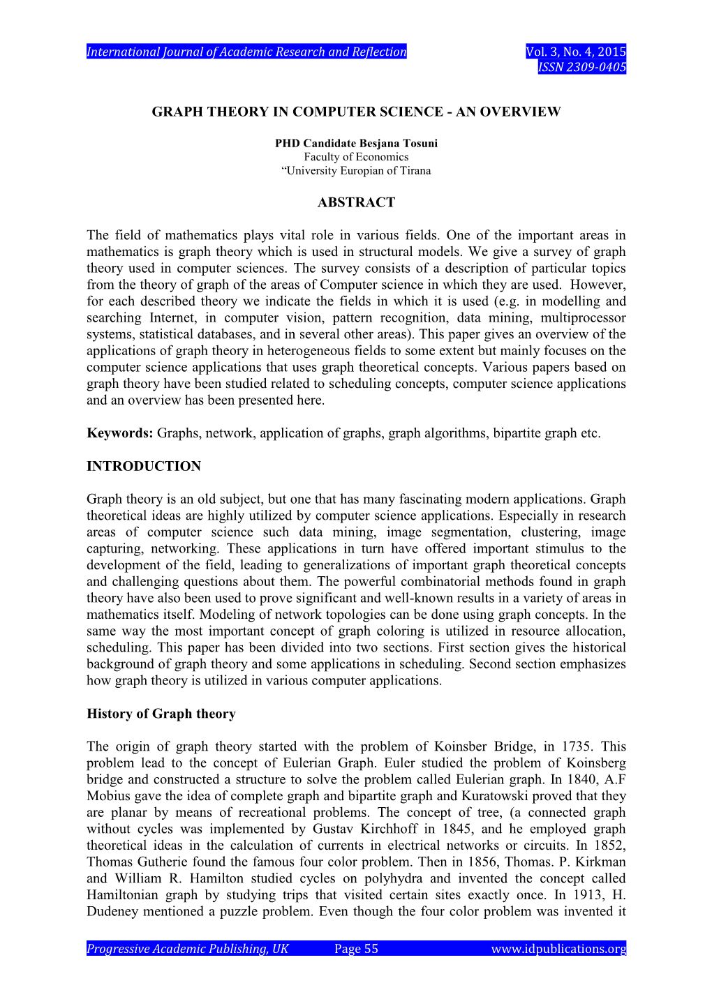 Graph Theory in Computer Science - an Overview