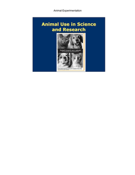 120 Defense of Animal Experimentation.Pptx