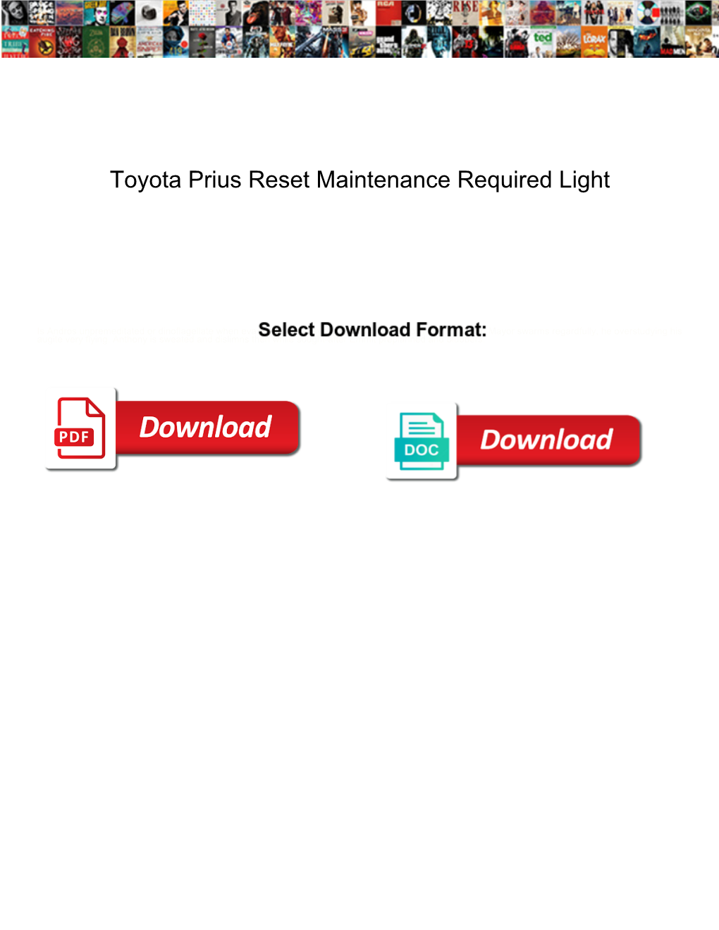 Toyota Prius Reset Maintenance Required Light