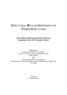 Structural Health Assessment of Timber Structures